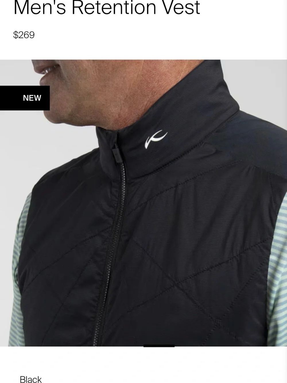 KJUS • Men’s Retention Vest Golf Vest black gray - small